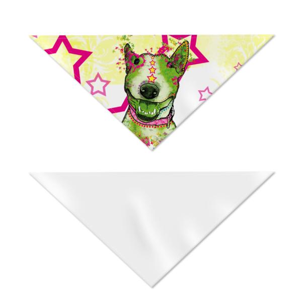 Hunde-Bandana Bärbel - Popart Hundedesign, 100 % Polyester, 70x30 cm, verstellbar, waschbar